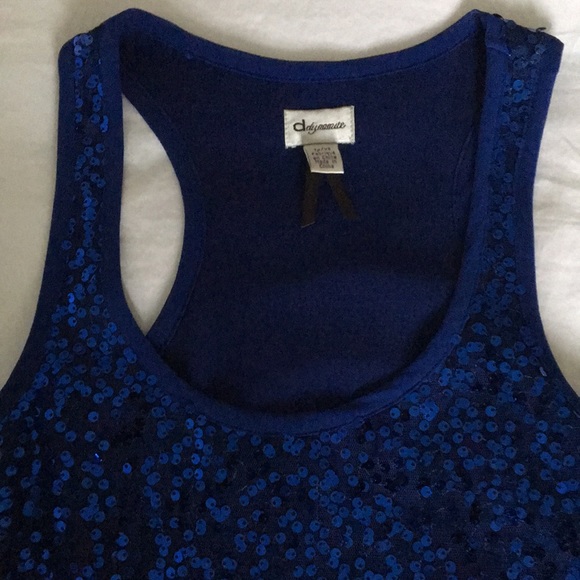 Blue Sequin racer back tank size XS - Picture 4 of 6